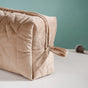 Beige Blossom Vanity Pouch Set Of 3