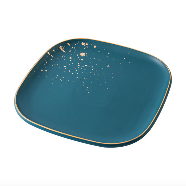 CARA square dinner plate - midnight green