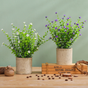 Pot With Faux Flowers - Decorative plant for home decor | Room decoration items
