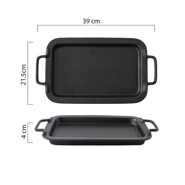 Black Baking Tray With Handle