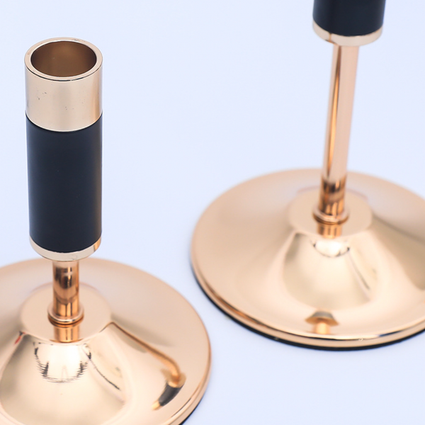 Black Contemporary Candle Holder Set of 2