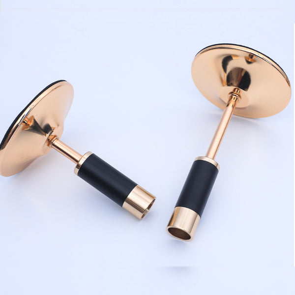 Black Contemporary Candle Holder Set of 2