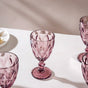 Rose Crystal Red Wine Glass Mauve Set Of 6 300 ml