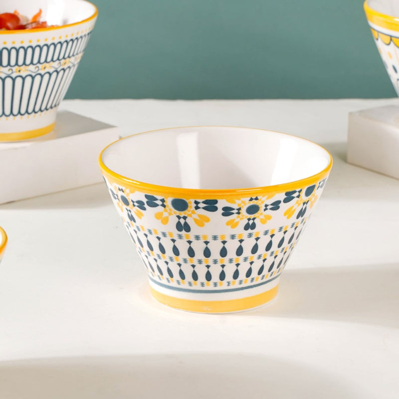 Aloha Ceramic Snack Bowl 360 ml Set Of 6 - Bowl, soup bowl, ceramic bowl, snack bowls, curry bowl, popcorn bowls | Bowls for dining table & home decor