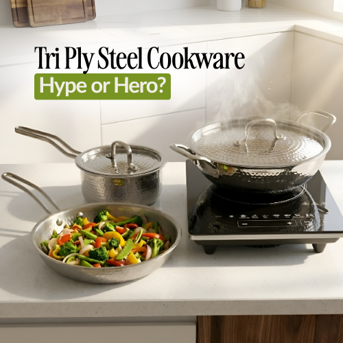 The ultimate guide to tri-ply stainless steel meaning for your kitchen: comparing triply vs stainless steel cookware sets and finding the best stainless steel cookware for your health.