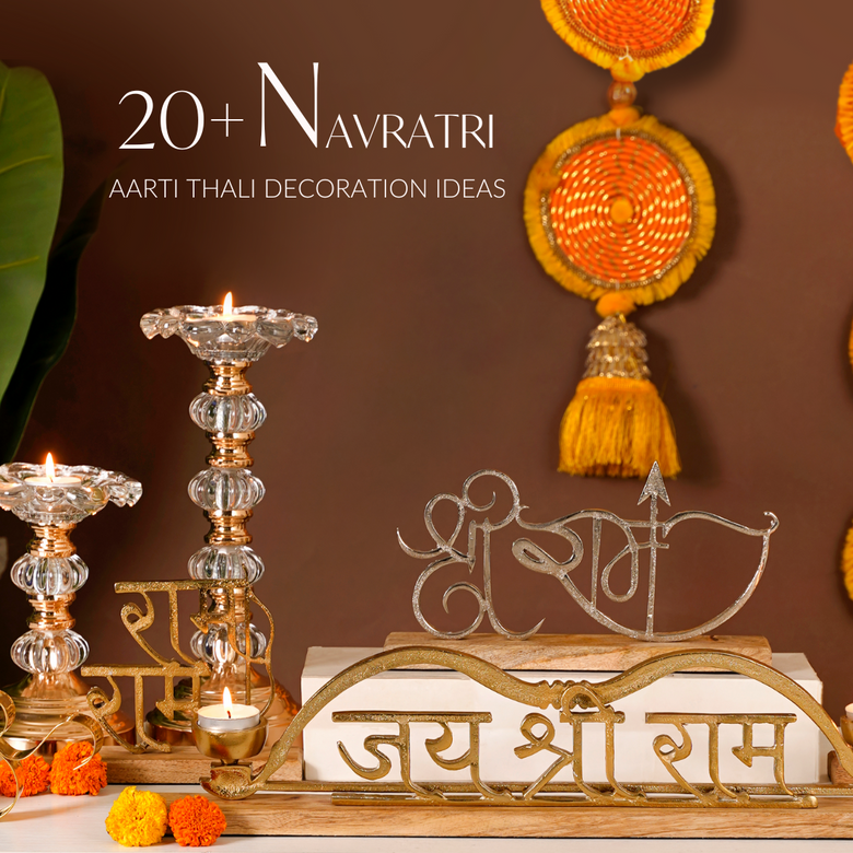 20+ Creative & Easy Aarti Thali Decor Ideas For Navratri