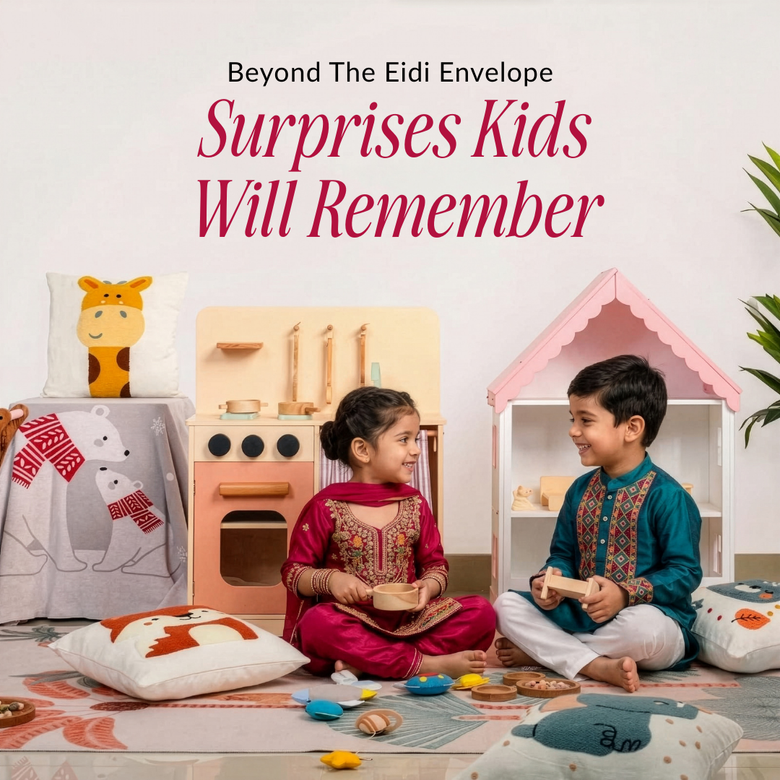 Make kids’ eidi gifts and eid presents extra special with toys, treats, hampers, and gift ideas.
