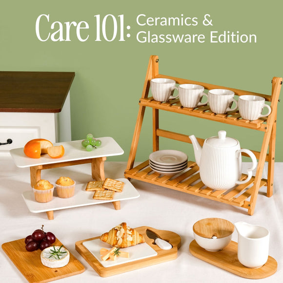 tips for ceramic and glassware care