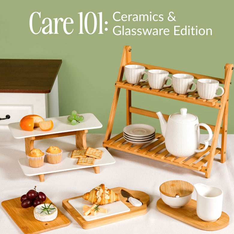 tips for ceramic and glassware care