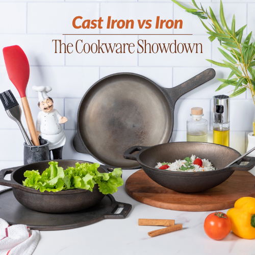 Cast iron vs iron: which is healthy and how to choose between a cast iron vs iron kadai or tawa to decide cast iron or iron which is better for cooking your daily meals.