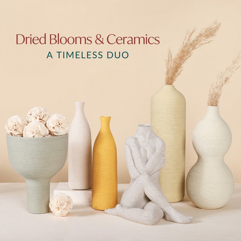 Dried Blooms & Ceramics: A Perfect Duo | Nestasia