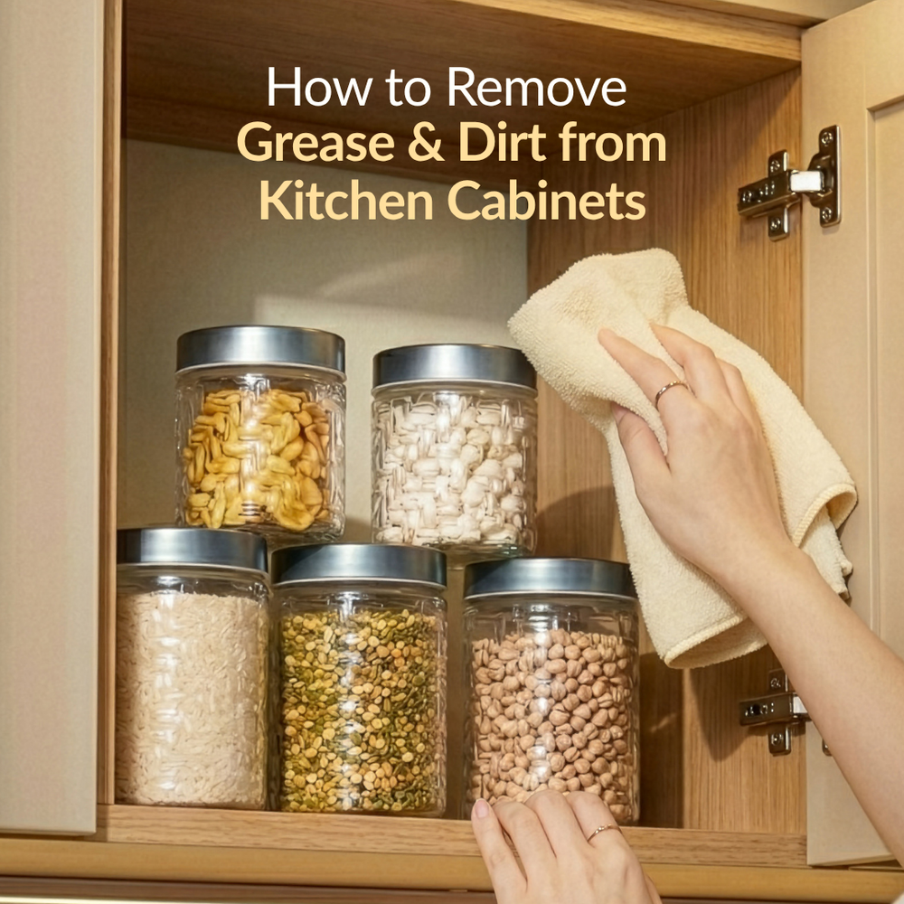 Cleaning Kitchen Cabinets - Easy Steps To Remove Grease & Dirt