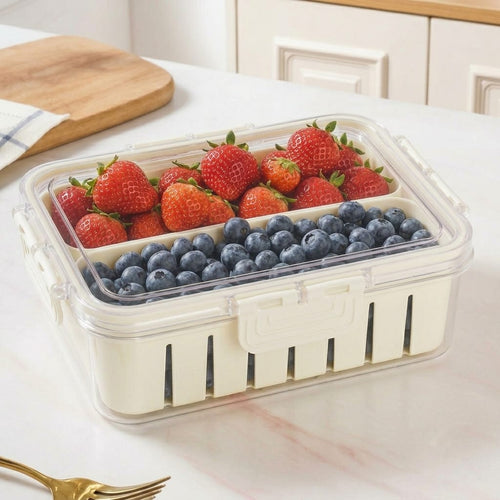 FreshGrid Two Section Fridge Storage Box
