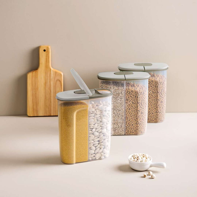 Dual Compartment Airtight Food Storage Container 2500ml