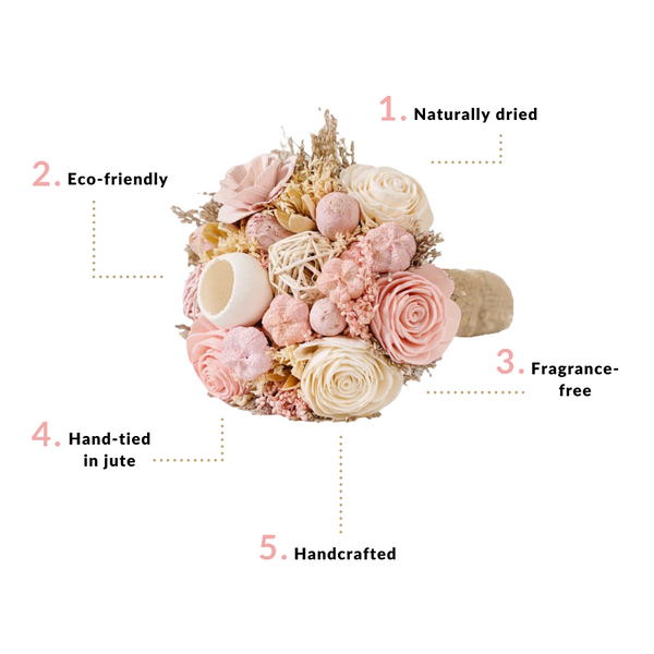 Bloom Natural Dried Flower Bouquet Pink