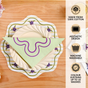 Violet Wave Embroidered Cotton Table Napkin Set Of 6
