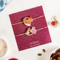 Colourful Rakhi Gift Set Of 4 For Bhai With Box And Card