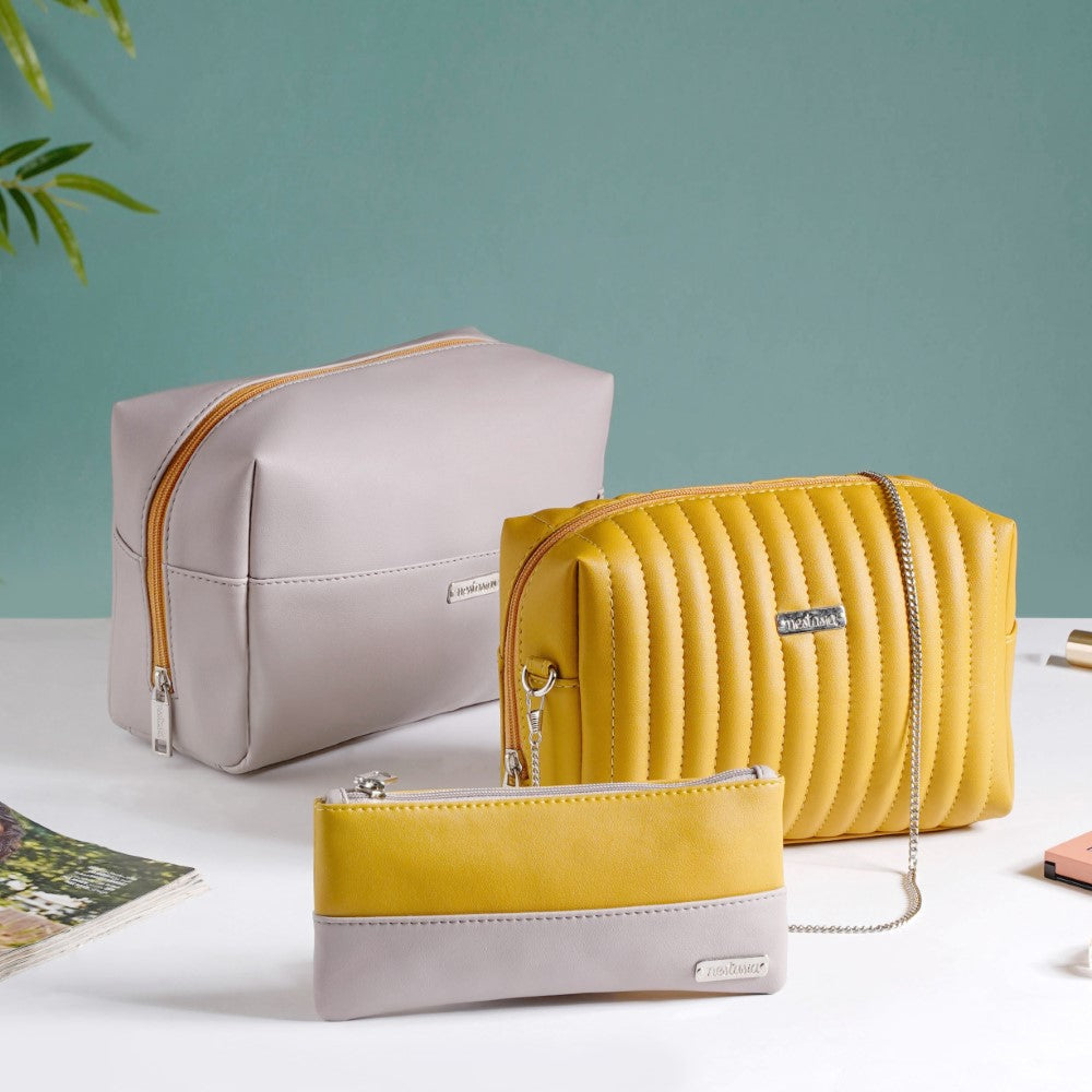 Multipurpose Travel Pouch Set of Yellow Online Premium Travel