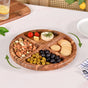 Sectioned Acacia Wood Lazy Susan Platter 30cm