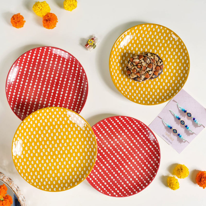 Snack Plates Rakhi Gift Hamper Set Of 5