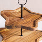 2 Tier Star Acacia Wood Cupcake Stand