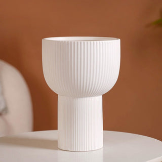 European Ceramic Flower Pot White