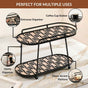 2 Tier Luxury Display Tray Black Brown
