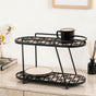 2 Story Vanity Storage Display Tray Black And Brown