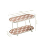 2 Tier Vanity Storage Display Tray White Brown