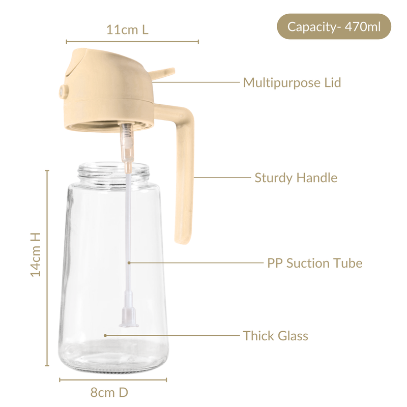 2 In 1 Spray And Pour Oil Dispenser Bottle 470ml