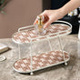 2 Story Vanity Storage Display Tray White And Brown