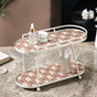 2 Story Vanity Storage Display Tray White And Brown