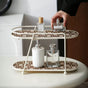 2 Story Vanity Storage Display Tray White And Brown