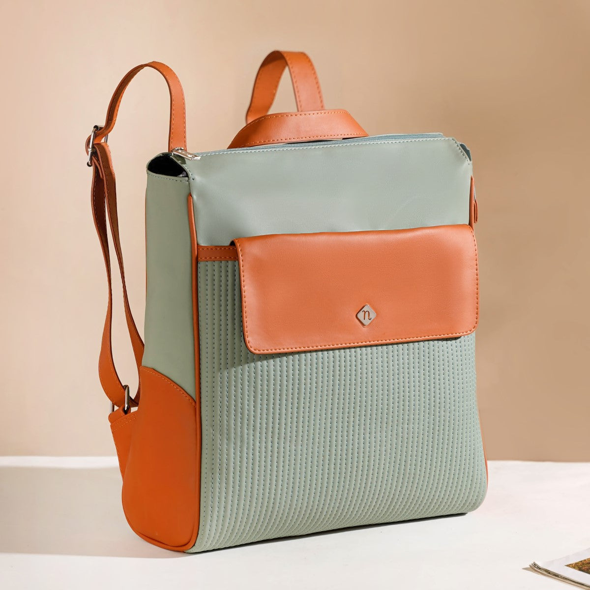 MKF Collection Ingrid Vegan Leather Women Convertible Backpack Bag,  Minimalist Flap Backpack Fashion Travel Bag | SHEIN USA