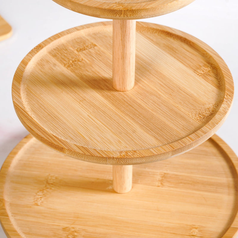 3 Tier Bamboo Cupcake Stand