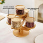 3 Tier Kitchen Storage Airtight Jars With Stand Set Of 6 450ml