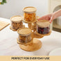 3 Tier Kitchen Storage Airtight Jars With Stand Set Of 6 450ml