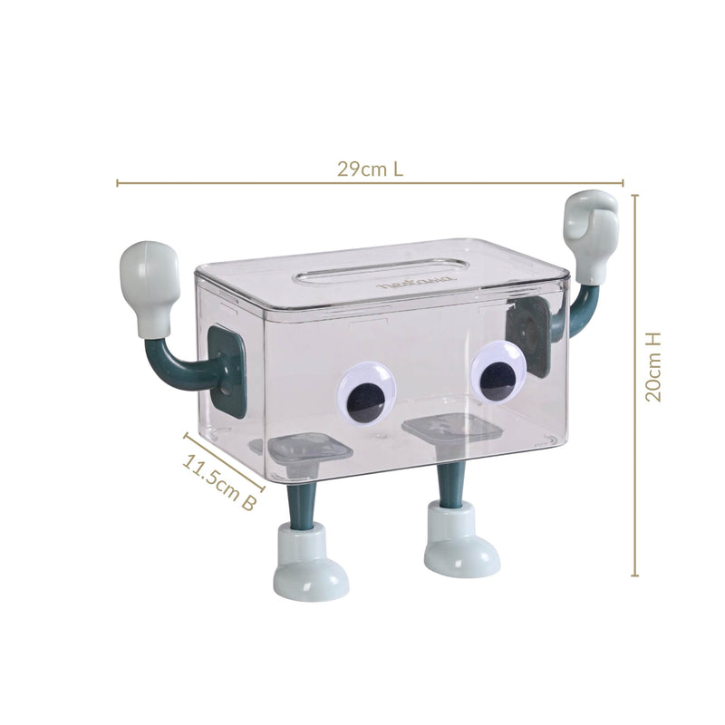 3D Robot Design Tissue Box Blue