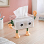 3D Cartoon Robot Tissue Box Green