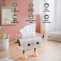 3D Cartoon Robot Tissue Box Green