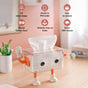 3D Cartoon Robot Tissue Box Orange