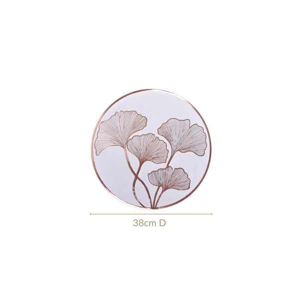 3D Ginkgo Rose Gold Dining Table Mat Set Of 6