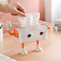 3D Cartoon Robot Tissue Box Orange