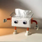 3D Cartoon Robot Tissue Box Orange