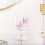3D Pink Butterfly Ribbed Wine Glass 250mlz