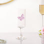 3D Pink Butterfly Stem Glass 190ml