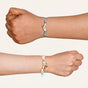 Blue Bird Charm Rakhi And Lumba Bracelet Set