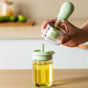 Two In One Oil Brush And Spray Bottle 180ml Green