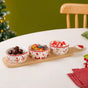 Santa Snowman Reindeer Bowls Snack Platter Set Of 4