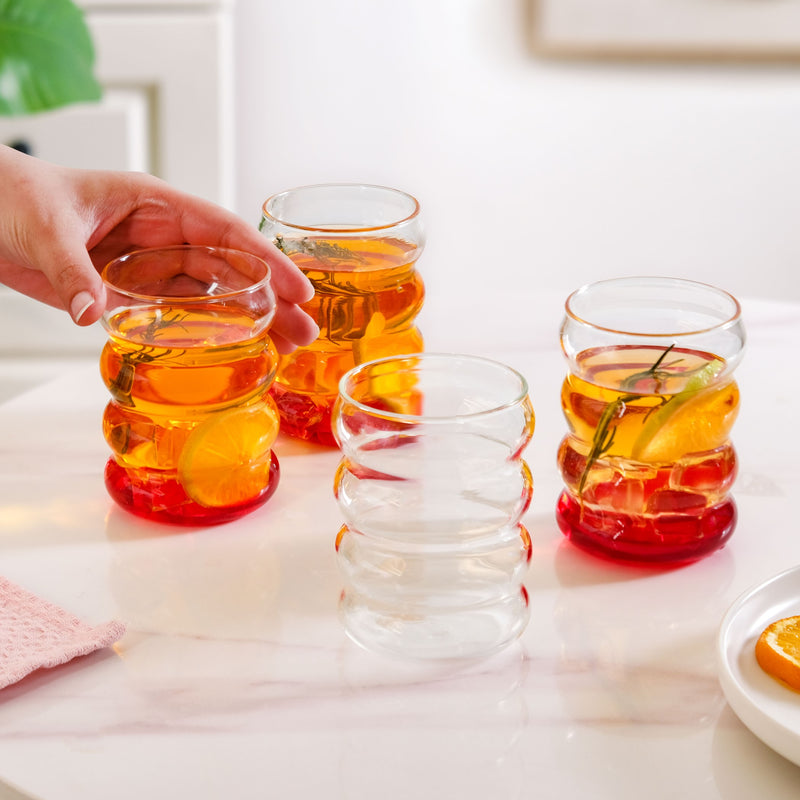 4 Tier Caterpillar Cocktail Glass Set Of 4 300ml